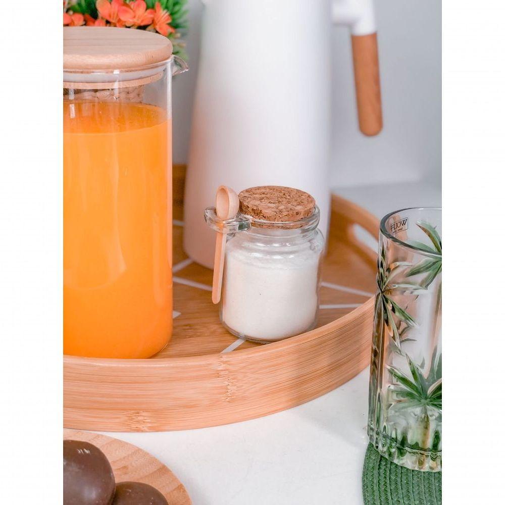 Kit 6 Potes Temperos Com Tampa Rolha E Colher - 5