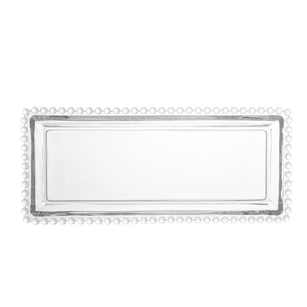 Travessa Cristal Pearl 30 Cm X 13 Cm X 3 Cm Transparente - 1