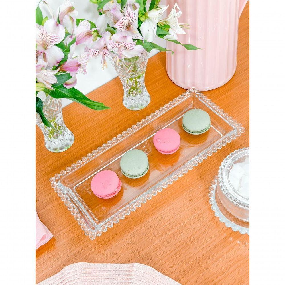 Travessa Cristal Pearl 30 Cm X 13 Cm X 3 Cm Transparente - 2