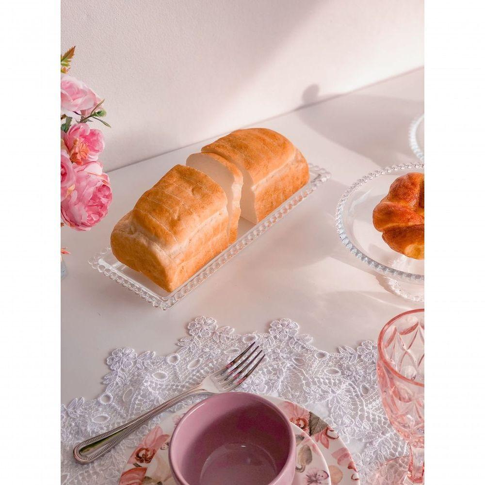 Travessa Cristal Pearl 30 Cm X 13 Cm X 3 Cm Transparente - 4