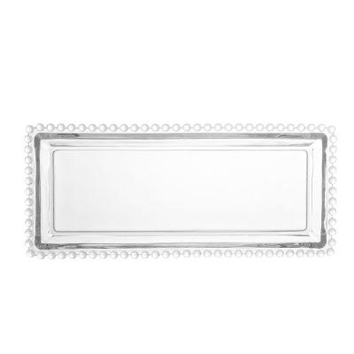 Travessa Cristal Pearl 30 Cm X 13 Cm X 3 Cm Transparente
