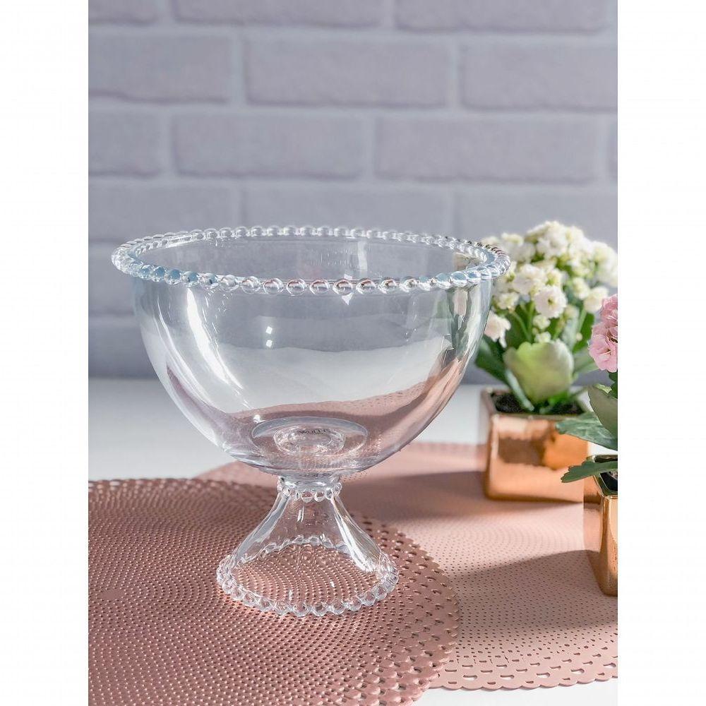 Saladeira Com Pé Cristal Pearl 21 Cm X 19 Cm Wolff Transparente - 2