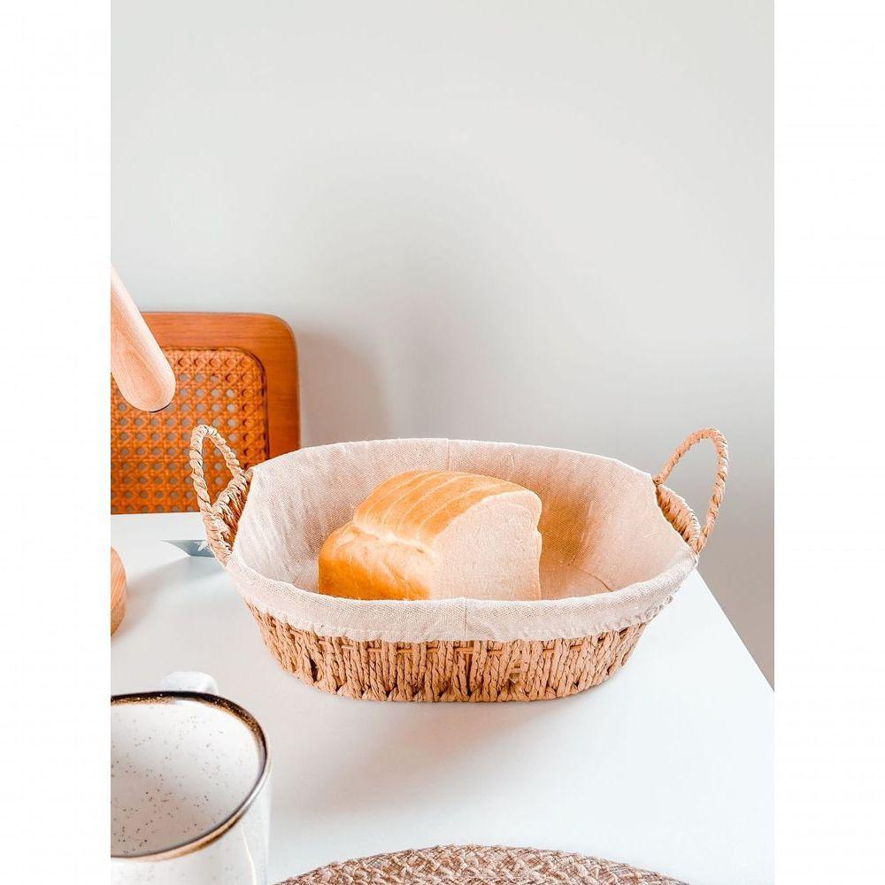 Cesta Para Pães Com Forro 30 Cm X 20 Cm X 12 Cm - 2