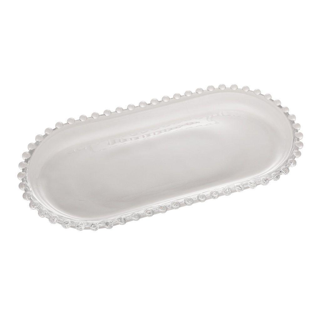 Travessa Cristal Oval Pearl 30 Cm X 15 Cm Transparente - 1