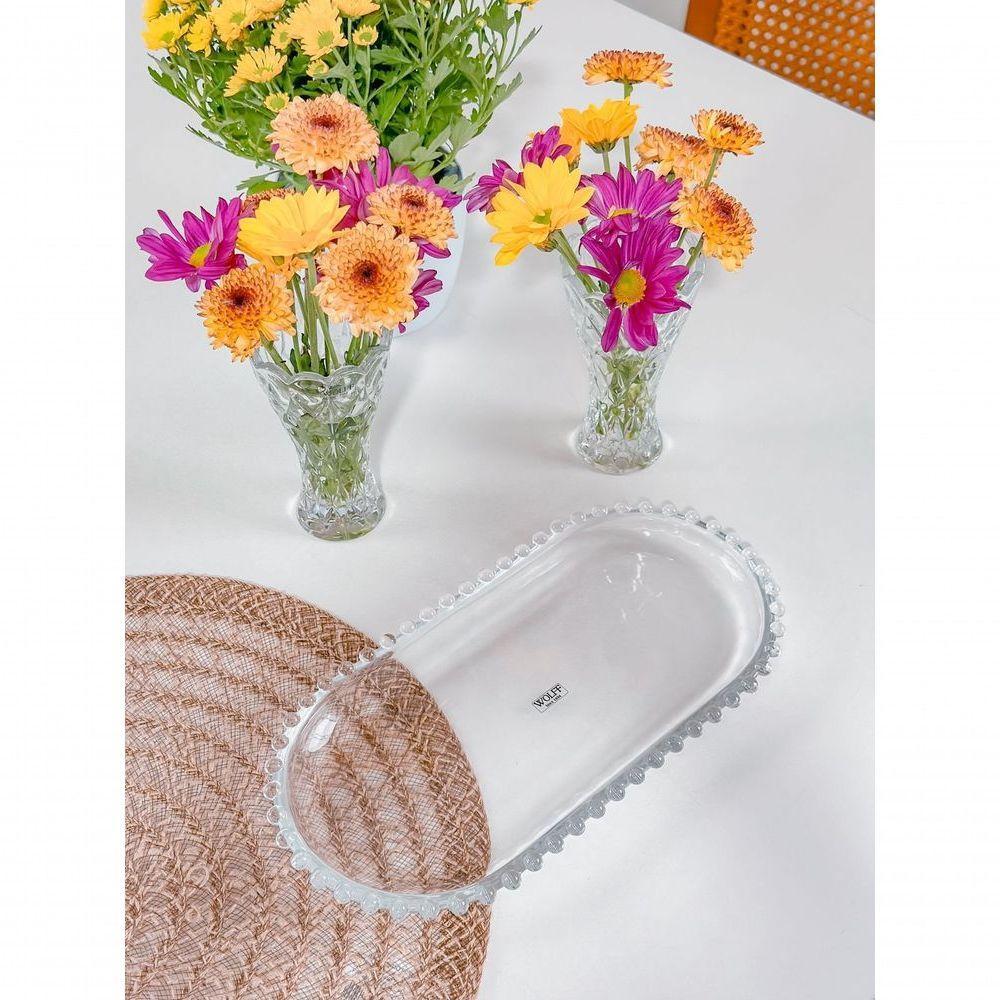 Travessa Cristal Oval Pearl 30 Cm X 15 Cm Transparente - 2