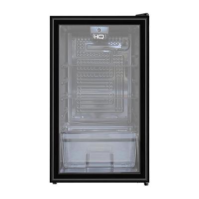 Frigobar Expositor Vertical HQ-95FBPV 95L Vidro Duplo Preto 110V