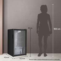 Frigobar Expositor Vertical Hq Vidro Duplo 95 Litros Preto 127V HQ-95FBPV - 8