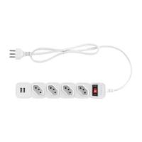 Protetor Eletronico Intelbras Epe204 4 Tomadas 2 Usb Branco - 1