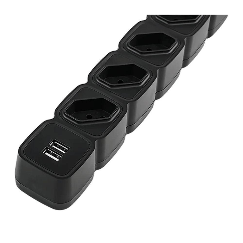 Protetor Eletronico Intelbras Epe204 4 Tomadas 2 Usb Preto - 4