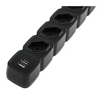 Protetor Eletronico Intelbras Epe204 4 Tomadas 2 Usb Preto