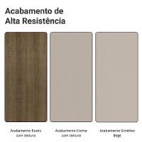 Conjunto Sala De Jantar Mesa Tampo De Madeira 4 Cadeiras Rustic/crema/bege Sheila Madesa - 7