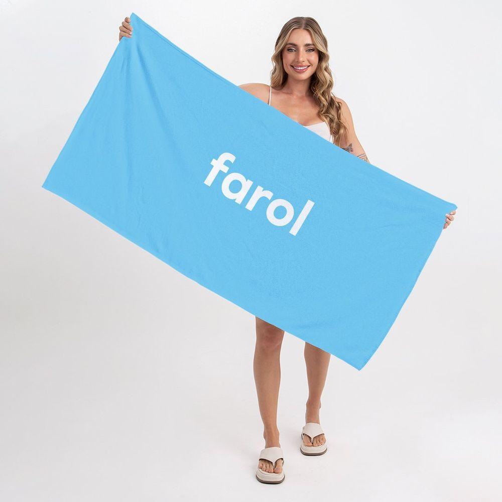 Toalha De Praia - Praia Do Farol Azul Claro - 2