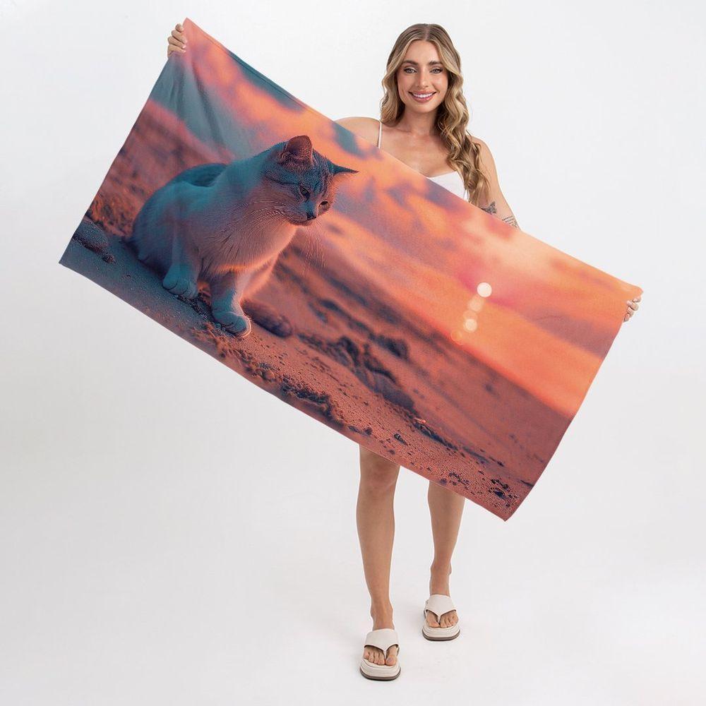 Toalha De Praia - Gato Na Praia - 2