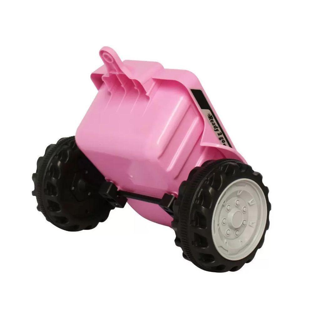 Trator Elétrico Bang Toys 6 Volts Com Caçamba Rosa - 3