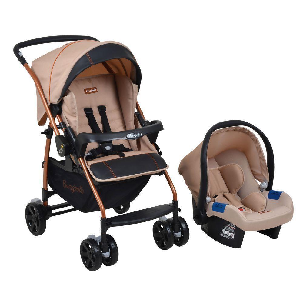 Travel System Burigotto Carrinho De Bebê Com Bebê Conforto Rio K + Touring Mon Amour Bege - 1