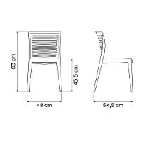 Cadeira Tramontina Victoria Polipropileno Azul Yale Tramontina - 2