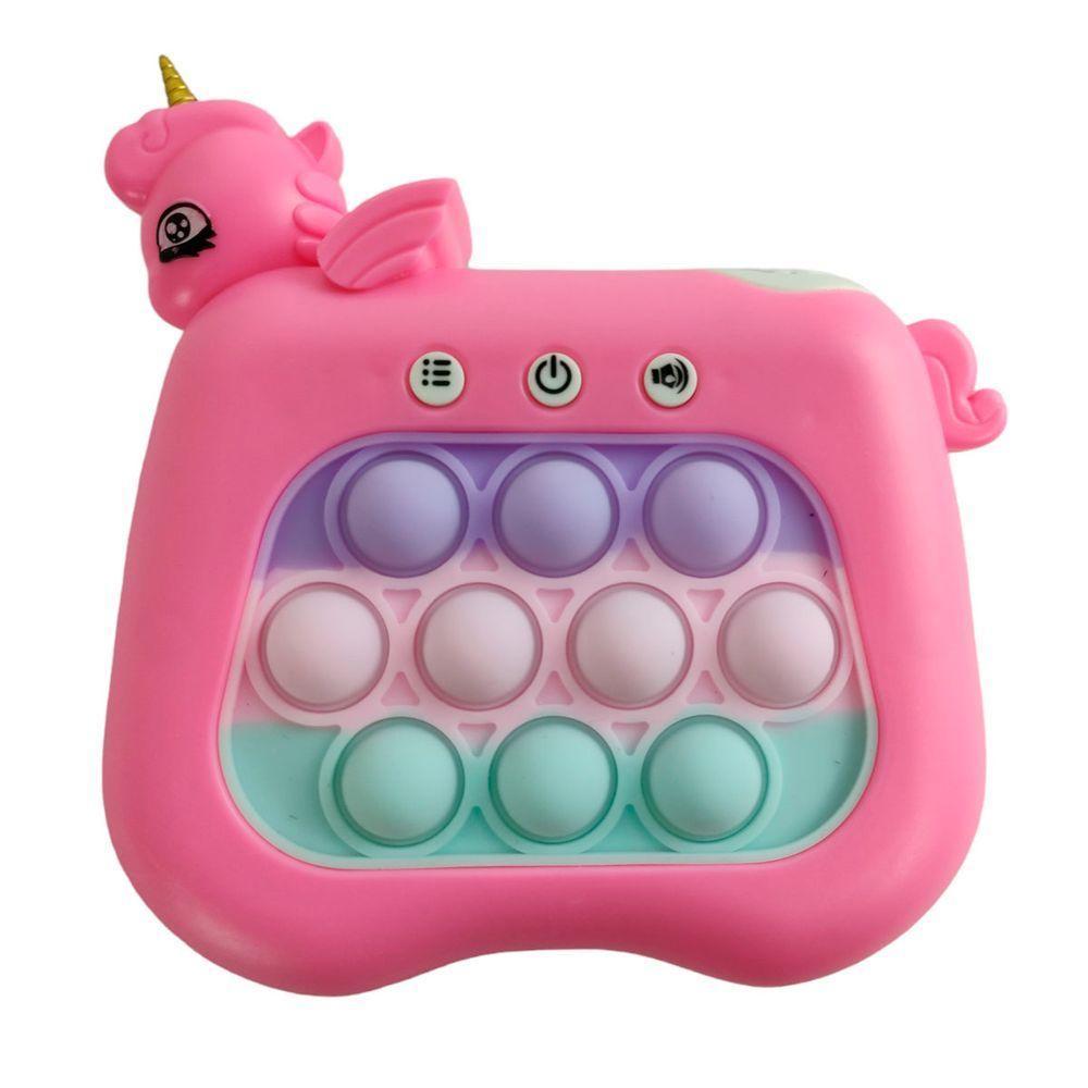 Pop It Mini Game Interativo Unicornio Som Luzes 4 Modos Fidget Sensorial Relaxante Anti Estresse Crianças Toys Portatil - 4
