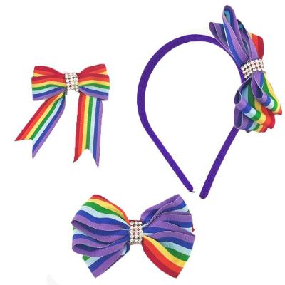 Tiara Arco Laço Enfeite Lgbt Cabelos Kit 3 Und Arco Iris