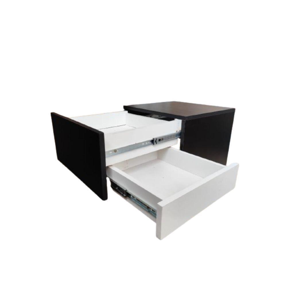 Mesa De Cabeceira C Gaveta Secreta Lado Esquerdo Mdf Preto - 5