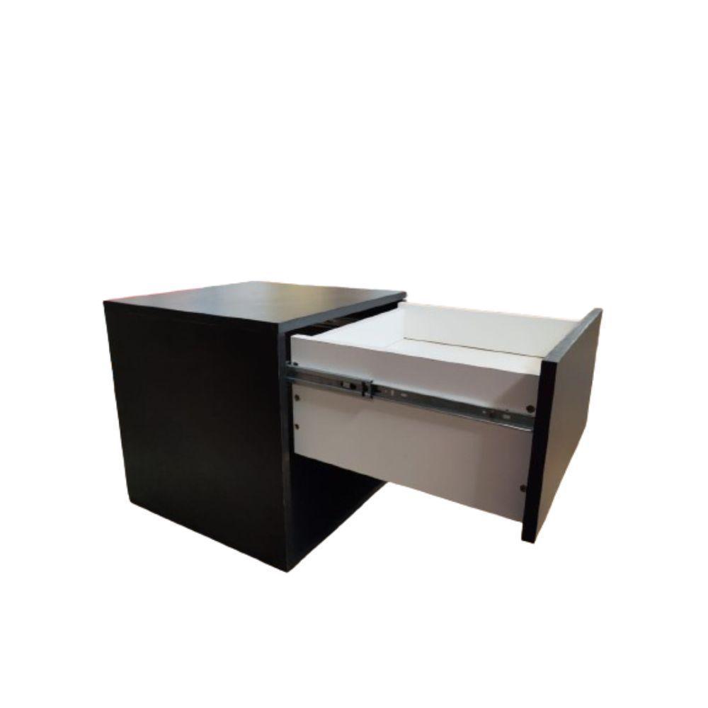Mesa De Cabeceira C Gaveta Secreta Lado Esquerdo Mdf Preto - 6