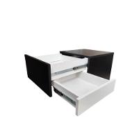 Mesa De Cabeceira C Gaveta Secreta Lado Esquerdo Mdf Preto - 5