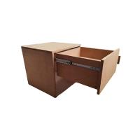 Mesa De Cabeceira C Gaveta Secreta Lado Esquerdo Mdf Natural - 6