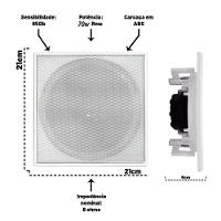Kit Arandela Coax Ial Gp 70w 8r Quadrada Br Leson - 2