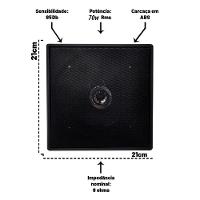 Kit Arandela Coax Ial Gp 70w 8r Quadrada Pt Leson - 2