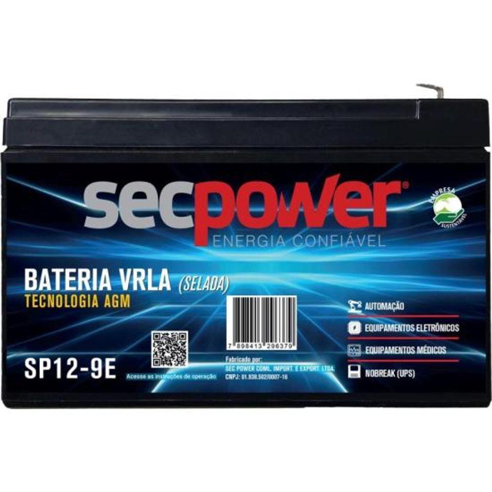 Bateria Selada 12v 9ah Sp12-9e Secpower - 5
