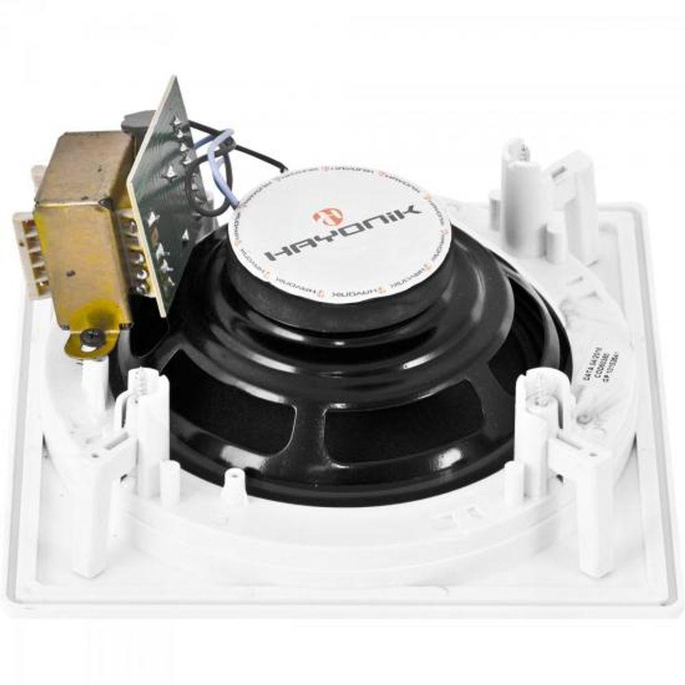 Arandela Coaxial Quadrada Ar1006qt 10w Rms Com Trafo Instalado Hayonik - 4