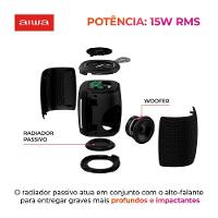 Speaker Aiwa SP-03-BL 15W BT 12h IPX4 Rgb Mini Speaker AWS-SP-03-BL Bivolt - 2