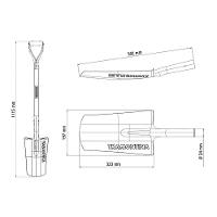 Pá Meia-lua Tramontina 426-00 Em Aço Com Cabo De Madeira 74 Cm Com Empunhadura Metálica Ergonômica - 3