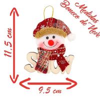 Kit 20 Placas De Natal Papai Noel E Boneco De Neve Natalino 11,5cm - 2