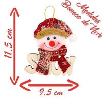 Kit 20 Placas De Natal Papai Noel E Boneco De Neve Natalino 11,5cm - 2