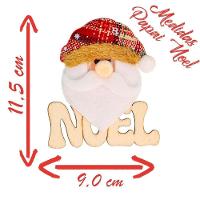 Kit 20 Placas De Natal Papai Noel E Boneco De Neve Natalino 11,5cm - 3