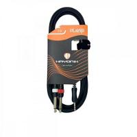 Cabo De áudio Player P2 X 2 P10 3m Preto Hayonik - 1