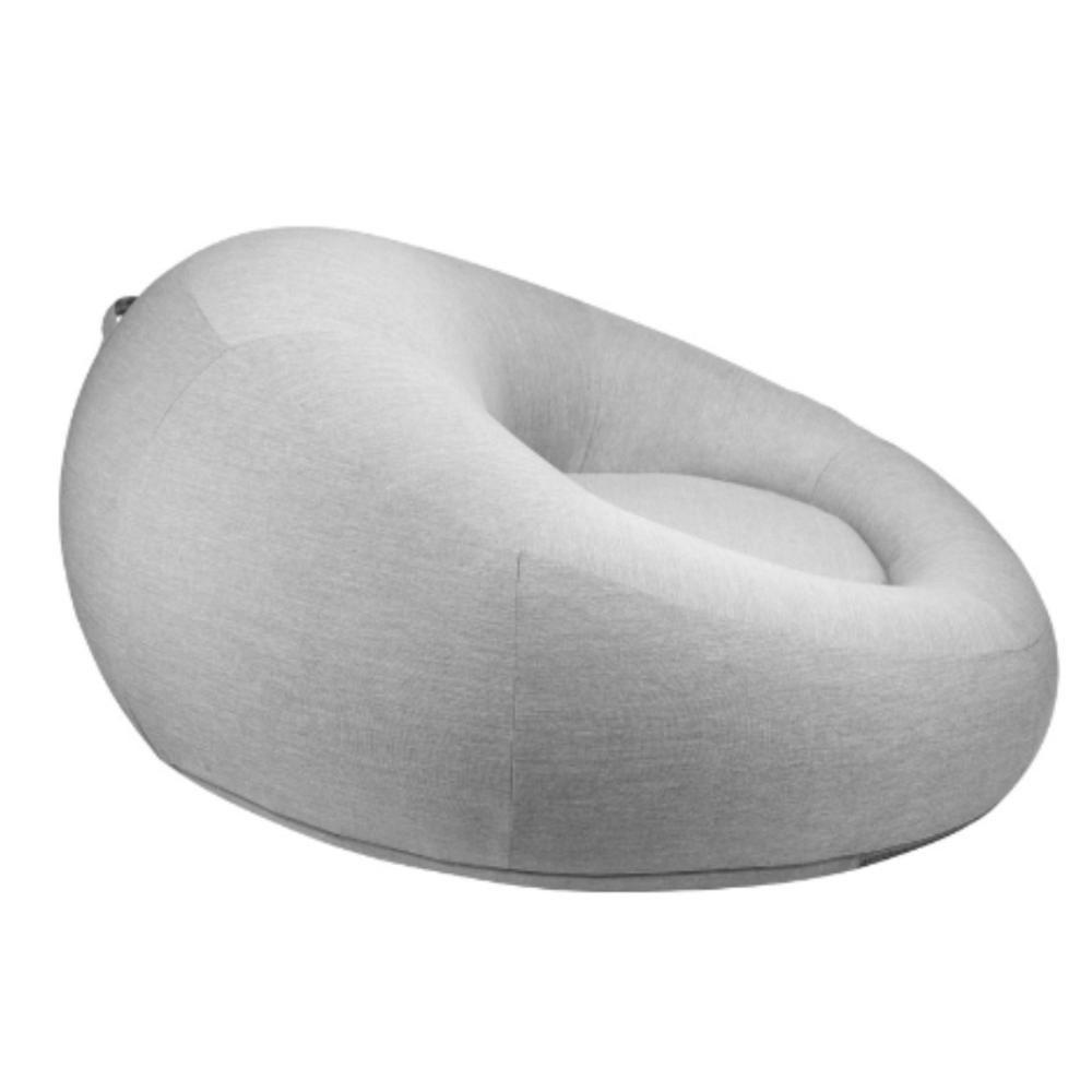 Puff Inflável Área Externa Outdoor Like Rivatti Capa Linho Cinza Com Proteção Uv Capa Interna Pvc - 3