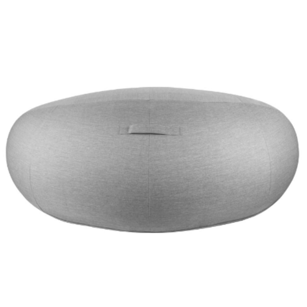 Puff Inflável Área Externa Outdoor Like Rivatti Capa Linho Cinza Com Proteção Uv Capa Interna Pvc - 4