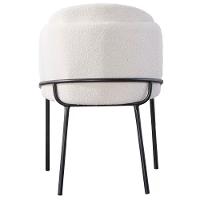 Kit 2 Cadeiras Nevada Denali Fratini Assento Em Tecido Nude Bucle Base Aço Carbono - 5