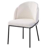 Kit 2 Cadeiras Nevada Denali Fratini Assento Em Tecido Nude Bucle Base Aço Carbono - 6