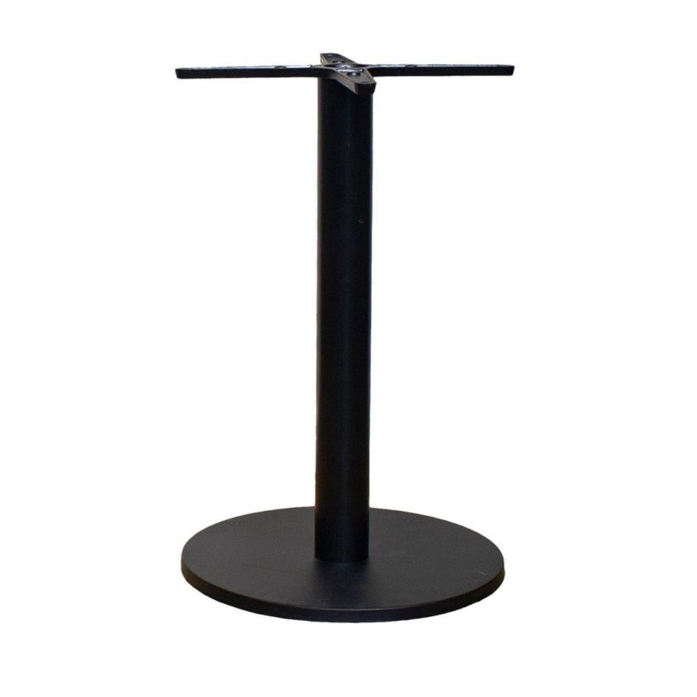Base De Mesa De Jantar Redonda Pisa Beta Fratini 72 Cm Altura Em Aço Cor Preto Com Disco Redondo - 1