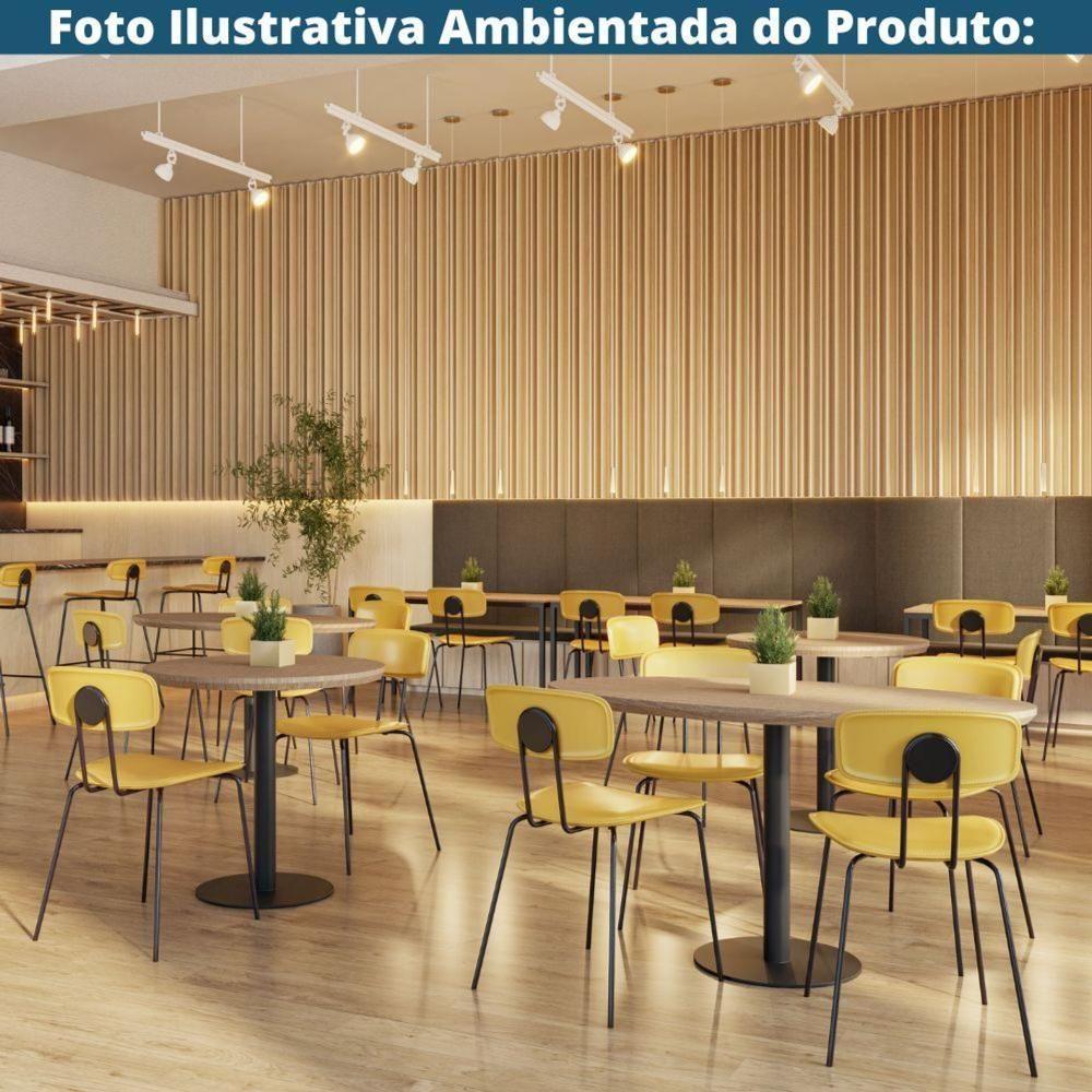 Base De Mesa De Jantar Redonda Pisa Beta Fratini 72 Cm Altura Em Aço Cor Preto Com Disco Redondo - 3