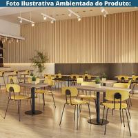 Base De Mesa De Jantar Redonda Pisa Beta Fratini 72 Cm Altura Em Aço Cor Preto Com Disco Redondo - 3