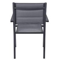Kit 2 Cadeiras Com Braço Empilhável Área Externa Geribá Rivatti Alumínio E Tela Mesh Estofada Grafite - 5