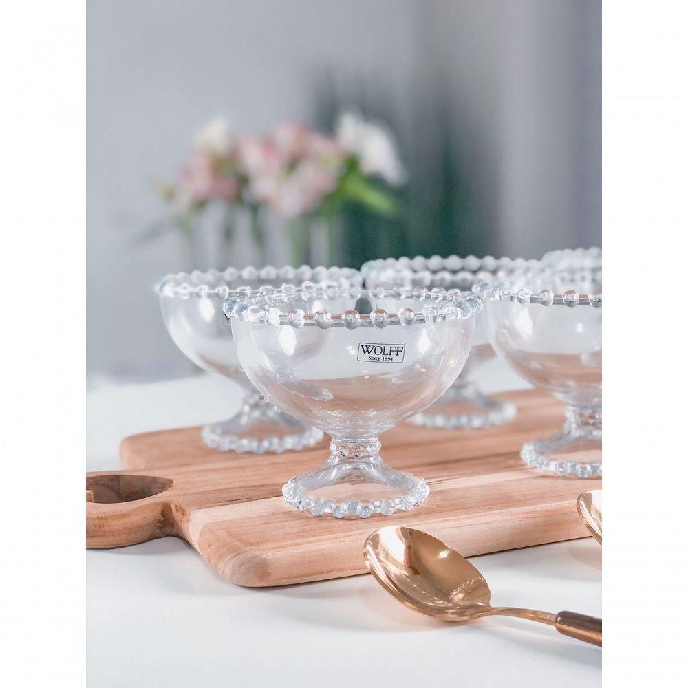 Conjunto 6 Taças Cristal Para Sobremesa Pearl 11 Cm X 9 Cm Transparente - 4