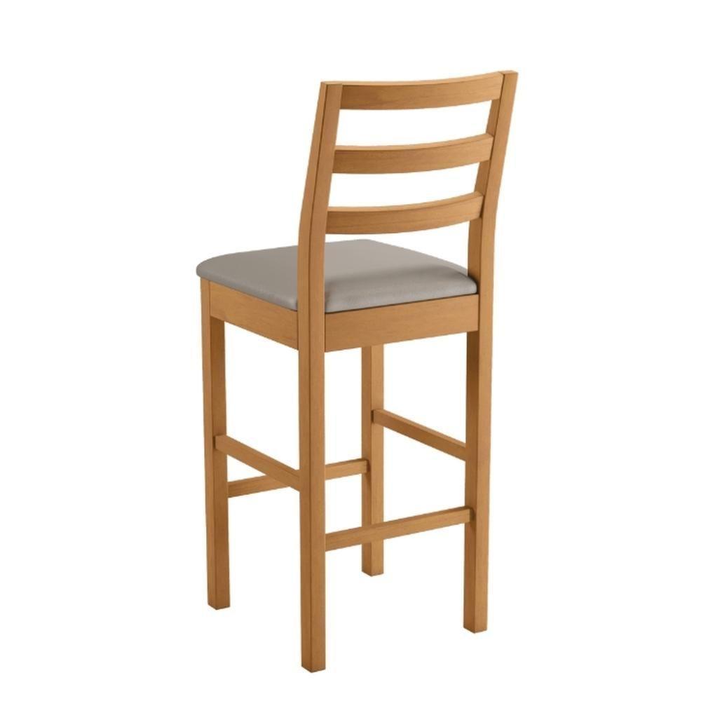 Banqueta Jade 02 Madeira Maciça Jcm Veludo Cinza - 4