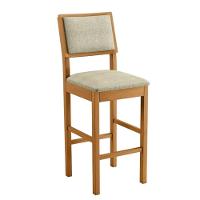 Banqueta Jade 04 Madeira Maciça Jcm Linho Bege - 1