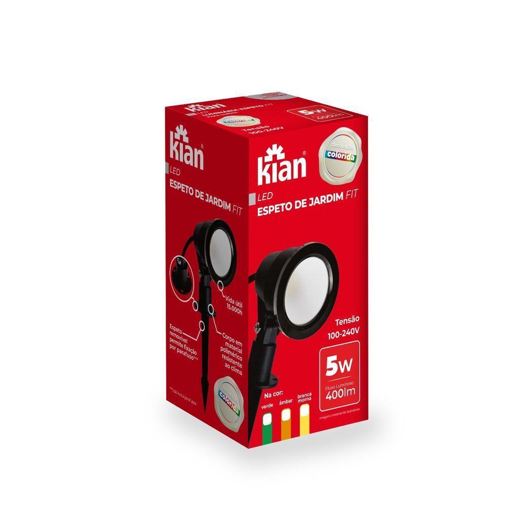 Kit 9 Espetos Luminárias Jardim Led 5w Verde Bivolt - 4