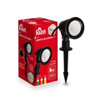 Kit 9 Espetos Luminárias Jardim Led 5w Verde Bivolt - 1