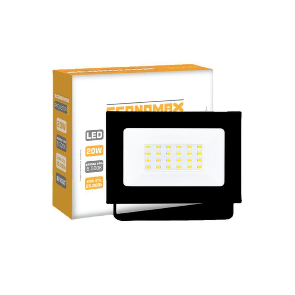 Mini Refletor Projetor 20w Branca Fria 7,5x7,5x2 Cm - 5